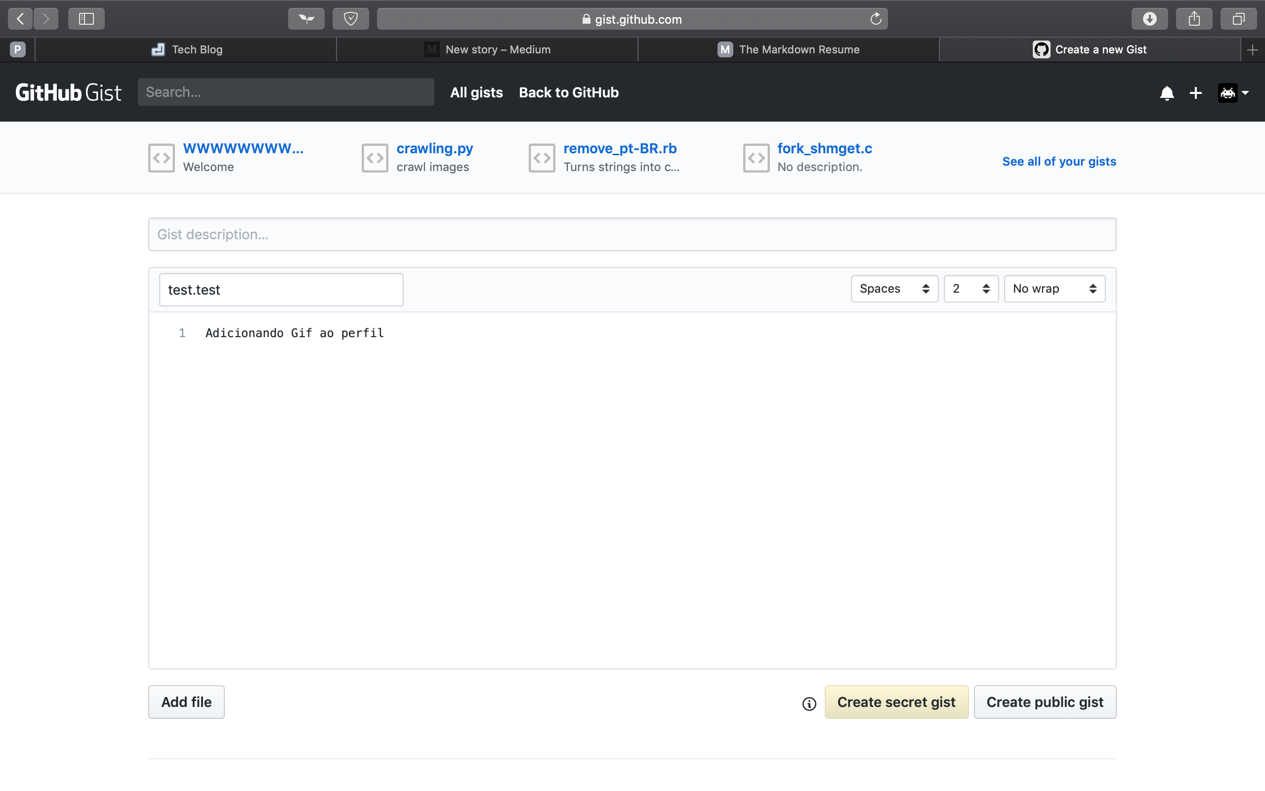 Exemplo de um Currículo no Github